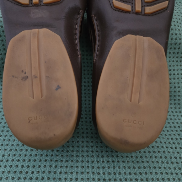 Gucci Brown Leather Slip-On Loafers main image 15